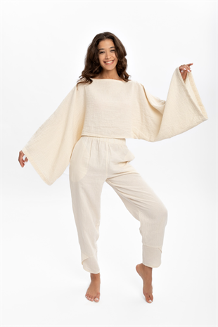 Husufi Naturel Crop Top