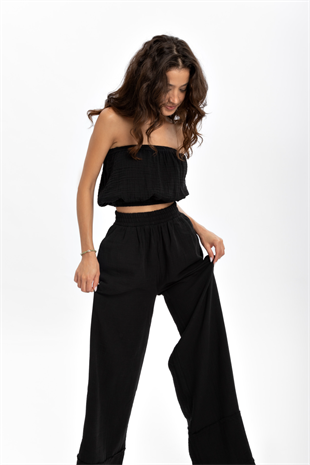Husufi Black Crop Top HSFCRTP01_Black