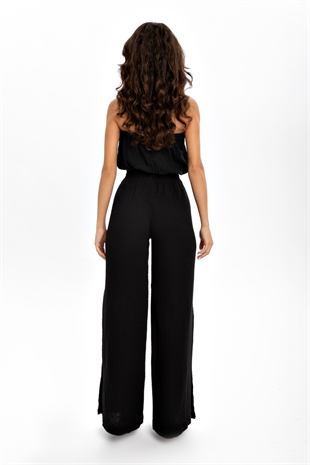 Husufi Slitside Muslin Pants HSFSS02_Black