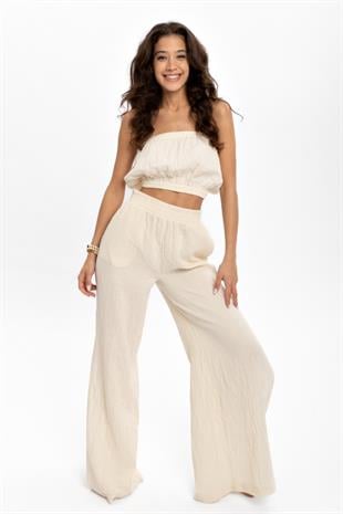 Husufi Slitside Pants HSFSS02_Natural