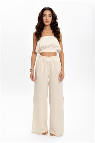 Husufi Slitside Pants HSFSS02_Natural