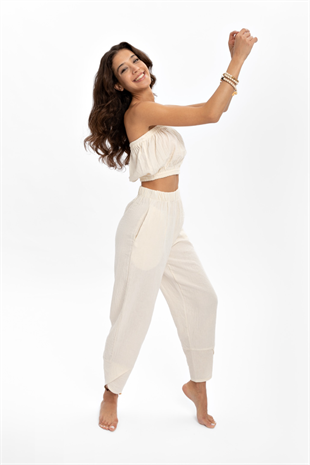 Husufi V Cross Pants HSFVCP01_Natural