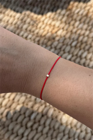 Kırmızı ip Altın Bileklik Kırmızı37
