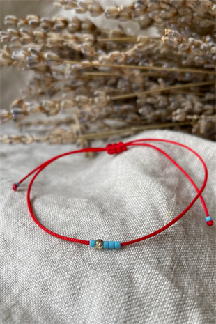 Kırmızı İp Bileklik Kırmızı13