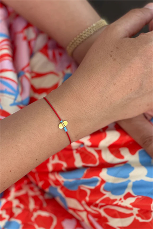 Kırmızı İp Gümüş Bileklik Kırmızı37