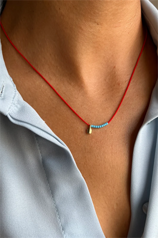 Kırmızı İp Kolye Kırmızı30