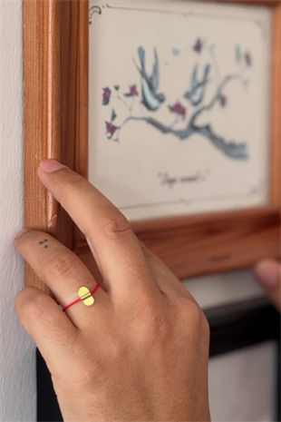 Kırmızı İp Silver Ring Kırmızı3