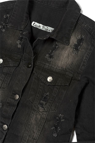 Look Project One of a Kind Denim Jacket - Black