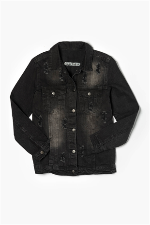 Look Project One of a Kind Denim Jacket - Black