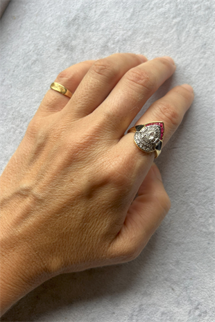 Mitico Jewelry Queen Pink Stone Ring