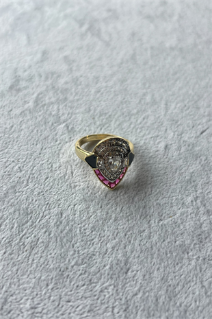 Mitico Jewelry Queen Pink Stone Ring