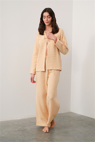 Night & Mild Lisa Bej Pijama Takımı