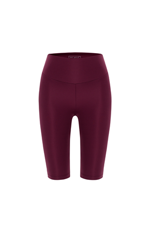 Nui Yoga High Waist Short Leggings Burgundy
