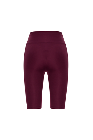Nui Yoga High Waist Short Leggings Burgundy