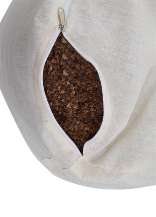 Nui Yoga Ecru Buckwheat-Filled Meditation Cushion - Zafu, M14125-CRM