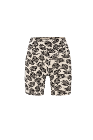 Nui Yoga Pihu - Beige Organic Cotton High Waist Mini Leggings