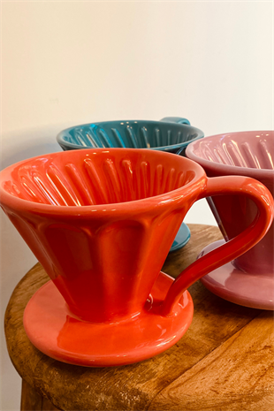 Orangery Objects Dripper / Pour-Over Coffee Brewer, Orange