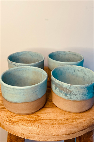 Orangery Objects Blue Short Stoneware Mug