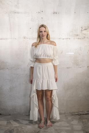 Pambuck Wave Crop Top Naturel