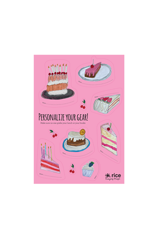 Rice Stickers - Cake Theme, STICK-LUNCHI