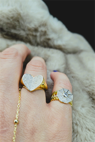 Seen By Seda Crystal Octagon Ring SN-2099