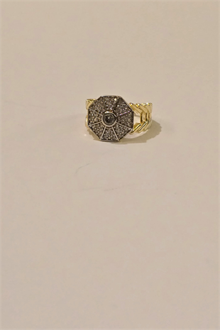 Seen By Seda Crystal Octagon Ring SN-2099
