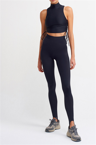 Siyah Füzo Günlük Tayt