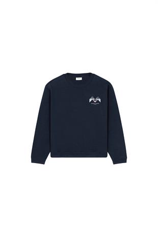 Sur La Neige Dark Blue Sweatshirt