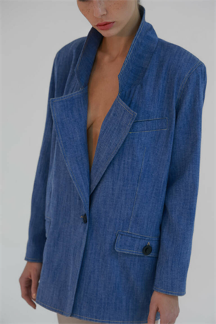 Zoe Clothing Denim Blazer Jacket