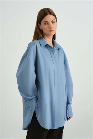 Zoe Clothing Blue Oversize Shirt