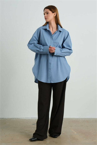 Zoe Clothing Blue Oversize Shirt