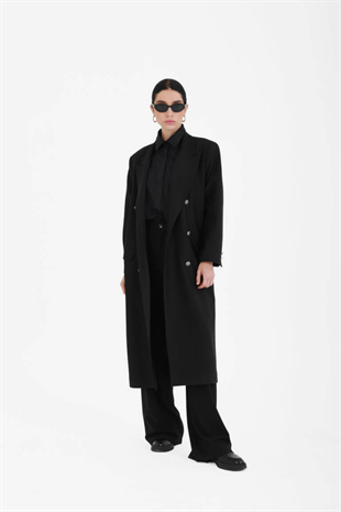 Zoe Long Coat Black