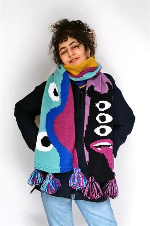 Zone Design El Örgüsü Atkı  |  Uzaylı