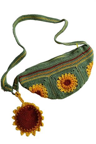 Zone Design Hand-Knitted Belt Bag | Sunflower