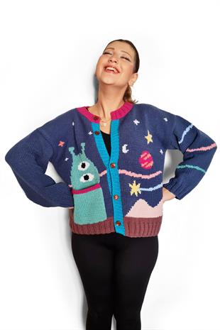 Zone Design Hand-Knitted Cardigan | Space
