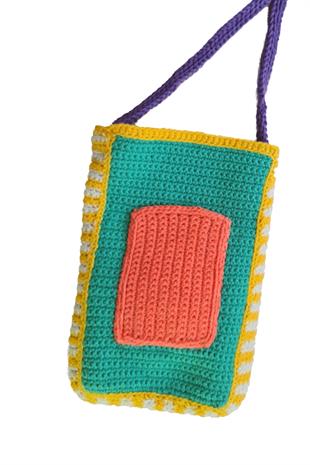 Zone Design Hand-Knitted Phone Bag | Şaşko