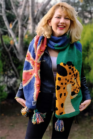 Zone Design Vahşi Biri El Örgüsü Atkı