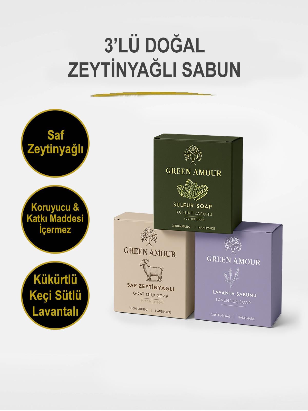 Doğal zeytinyağlı sabun paketi