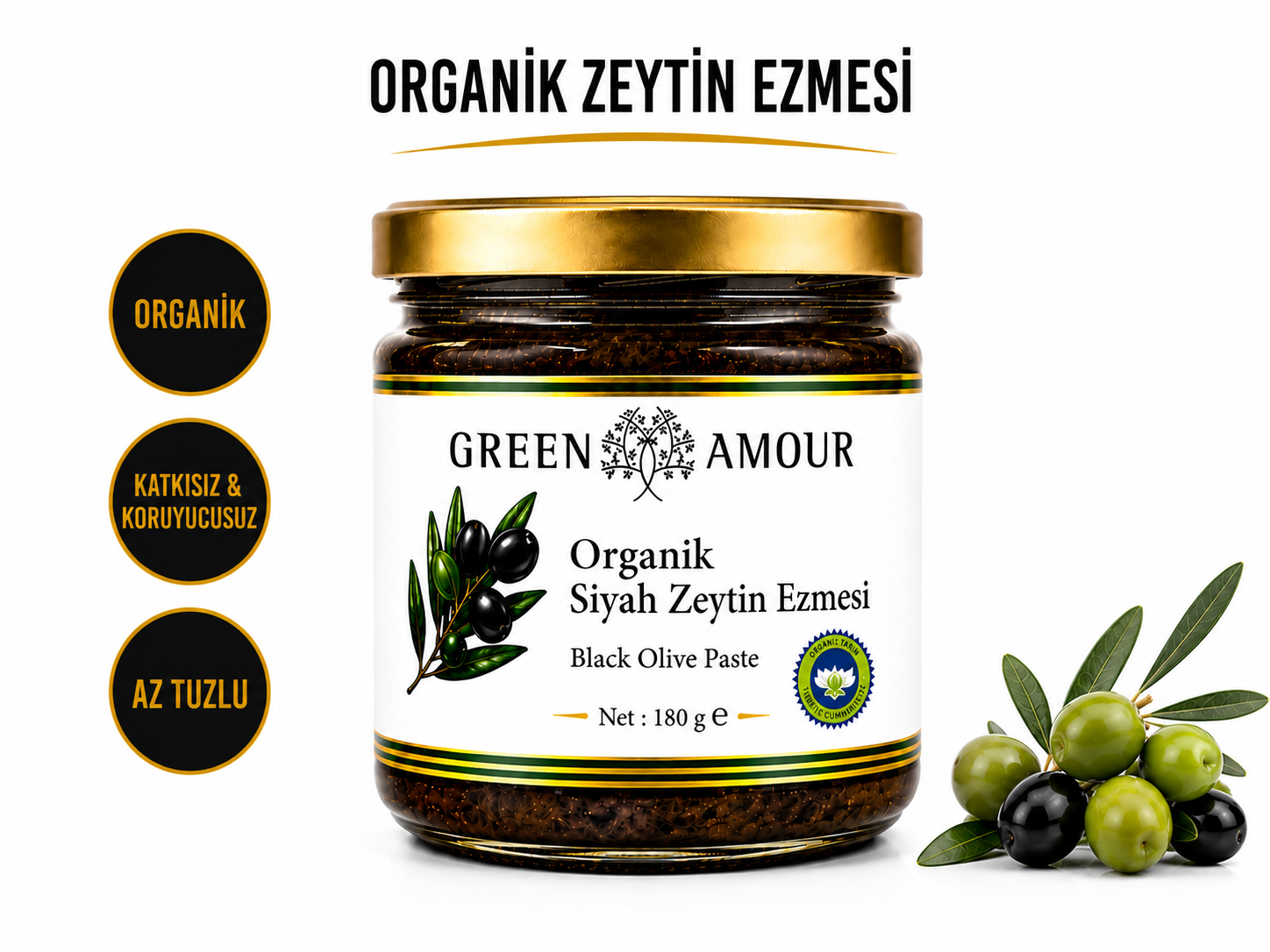 Green Amour Siyah Zeytin Ezmesi 