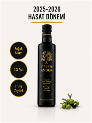  %100 Natürel Sızma Zeytinyağı Soğuk Sıkım 500 ml