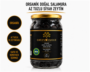 Organik doğal salamura siyah zeytin