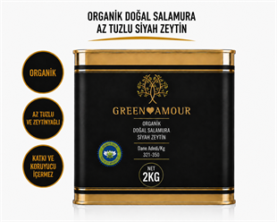 ORGANİK DOĞAL SALAMURA AZ TUZLU SİYAH ZEYTİN
