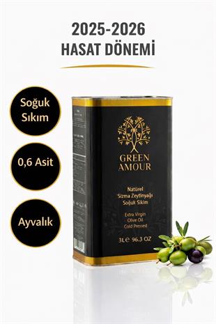 Soğuk Sıkım Zeytinyağı, Ayvalık 0,2 Asit 12 LT Avantaj Paket %100 Natürel Sızma
