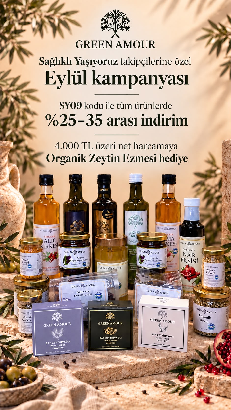 Gemlik Doğal Salamura Zeyitn | Pestisit İçermez | GreenAmour
