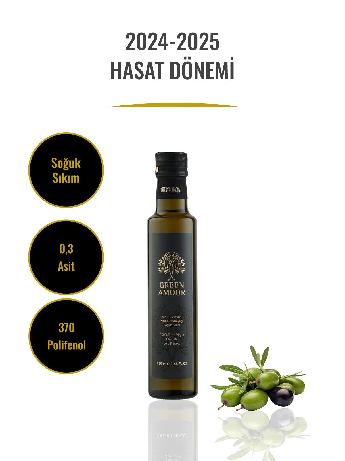  %100 Natürel Sızma Zeytinyağı Soğuk Sıkım 250 ml