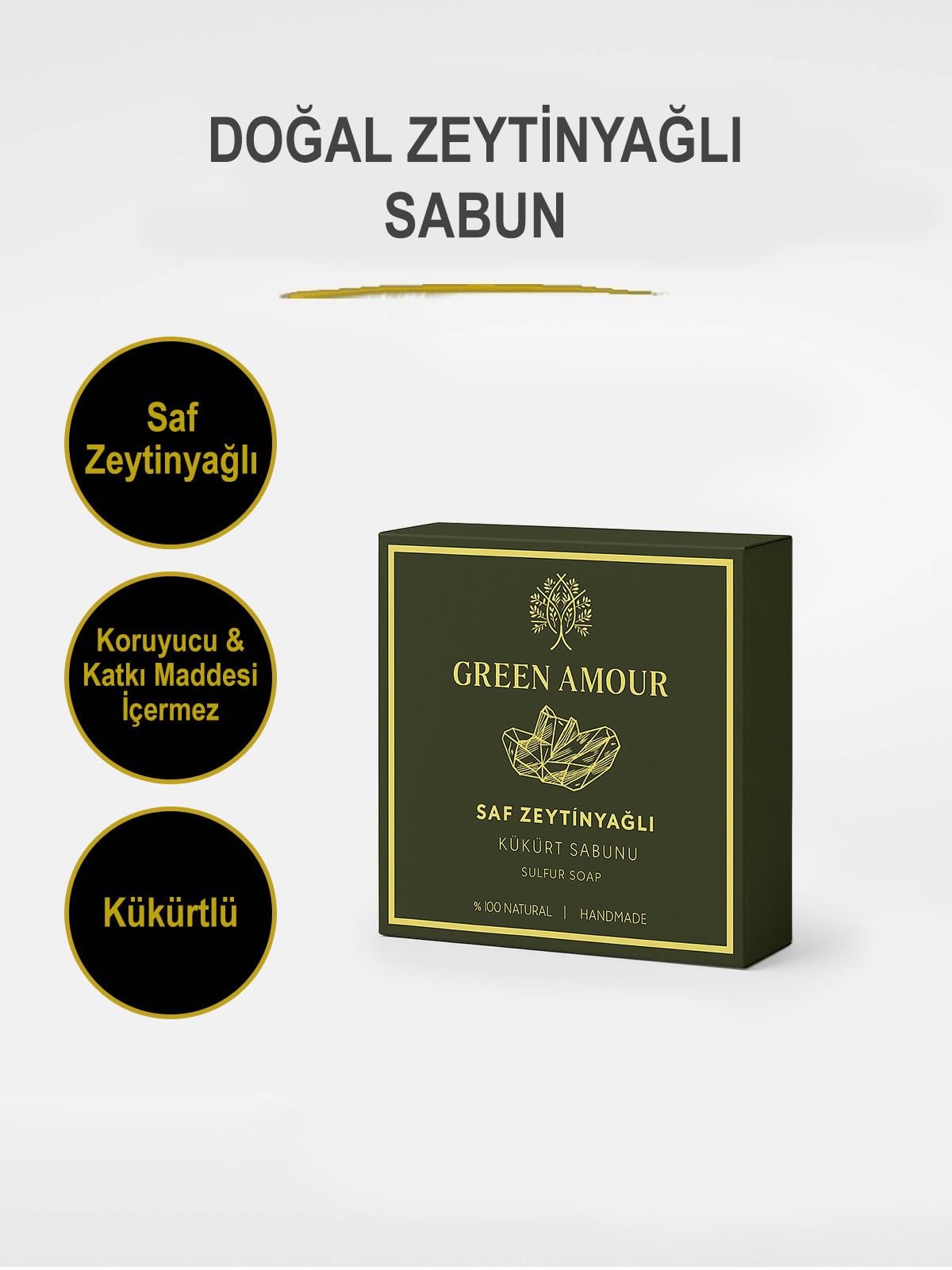 Kükürtlü Doğal Zeytinyağlı Sabun