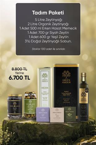 Lezzetli sağlıklı ödüllü zeytinyağı zeytin ve doğal sabun paketi