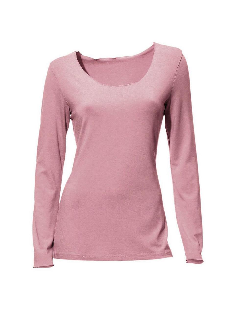 Basic Uzun Kollu Tişört - Gül Kurusu