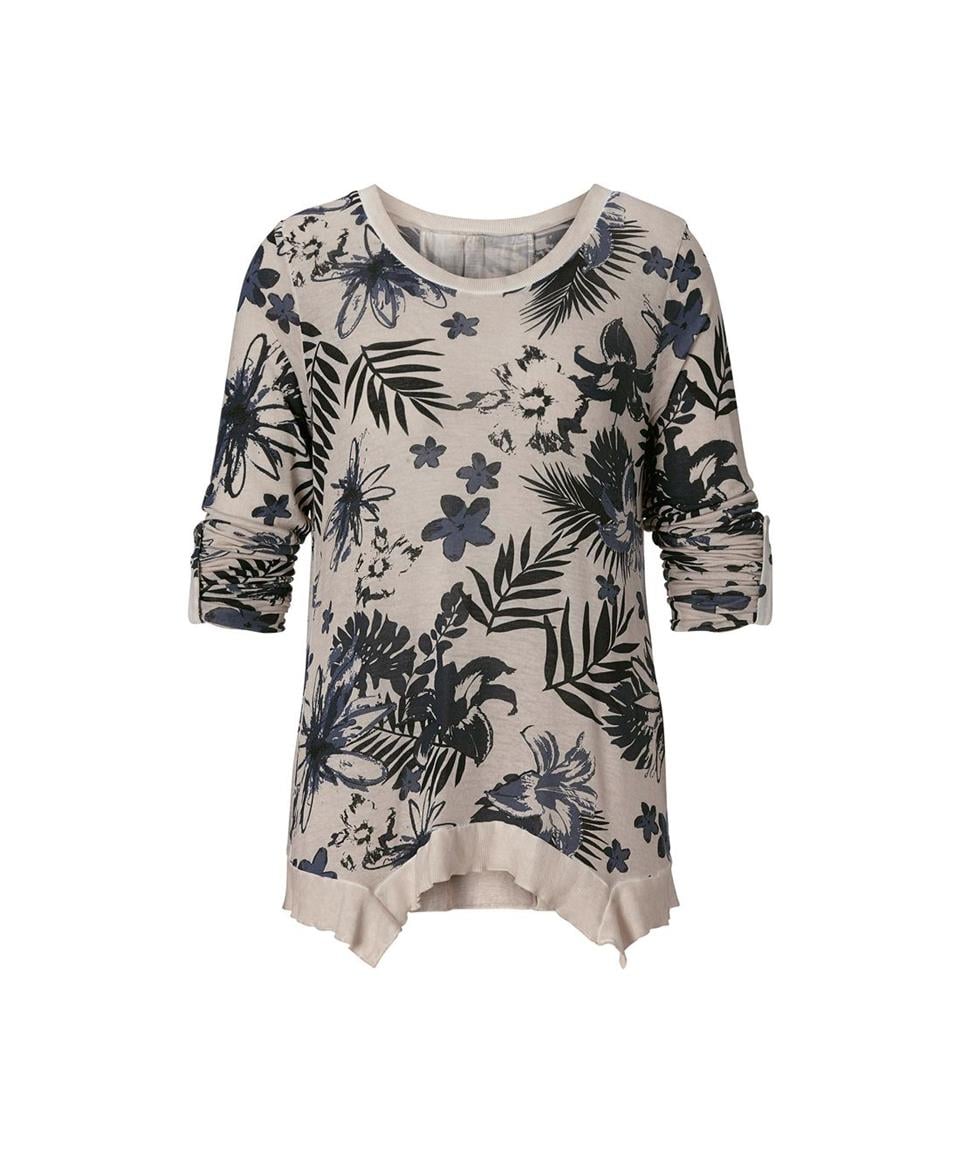 Baskılı Bluz - Bej