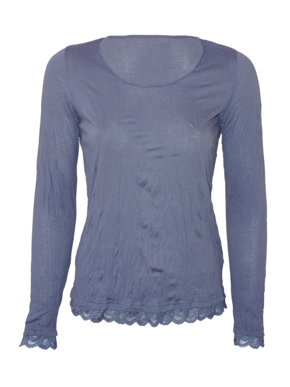 Dantelli T-shirt - Mavi